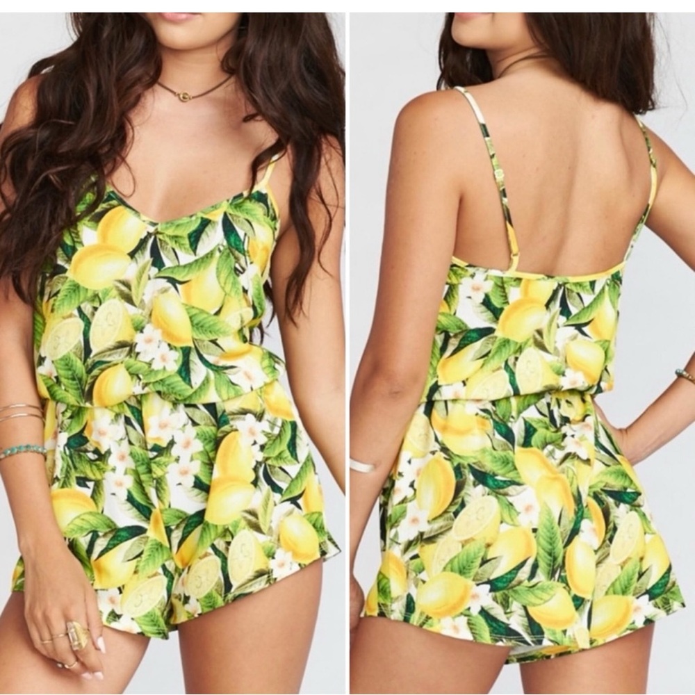 Show Me Your MuMu Rorey Lemon Print Romper